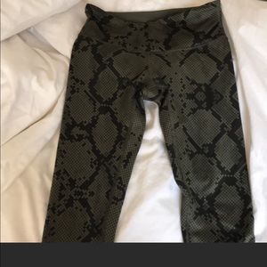 Lululemon snake print green leggings
